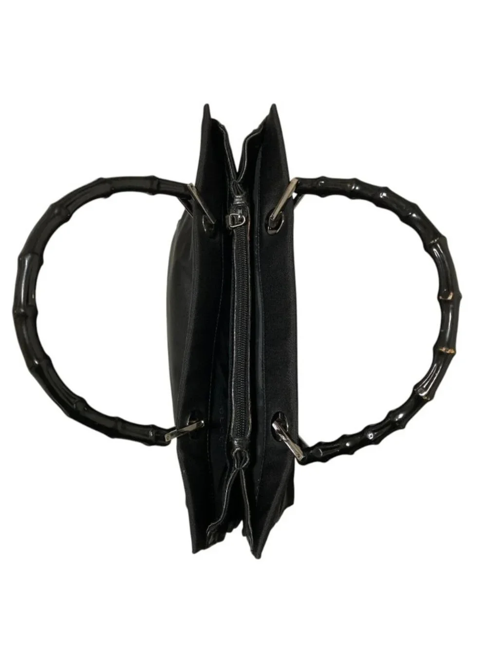 Gucci Bamboo Handle Nylon Bag 002 Black - Picture 4 of 14